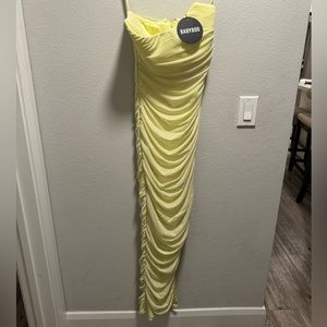 BABY BOO YELLOW DEMO BODYCON MAXI